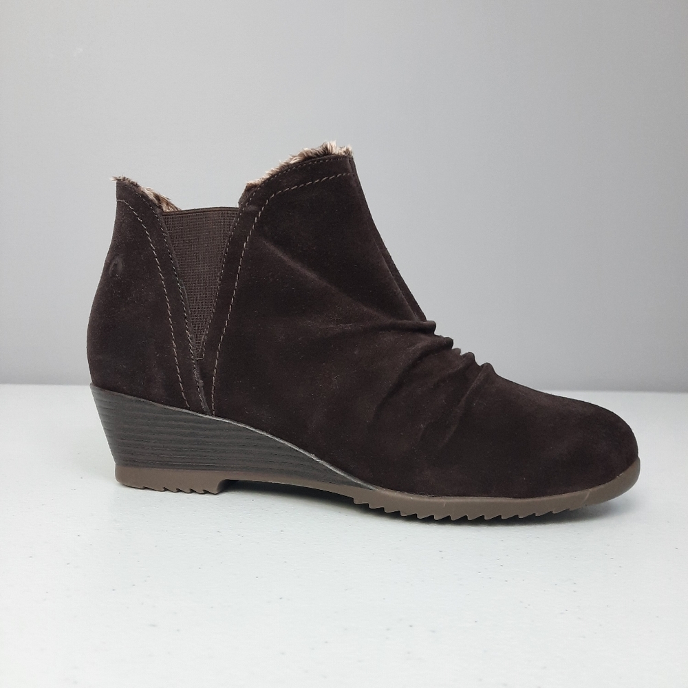 Sporto Drape 2 Brown Faux Fur Lined Suede Leather Ankle Boots size 9.5